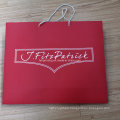 Luxury Boutique Logo Customized Red Big Europe Gift Tote Paper Foldable Shopping Bag for Shoes Packaging